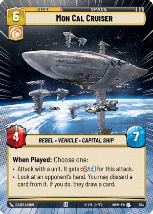 Mon Cal Cruiser (Hyperspace) (504) [Homeworlds] Star Wars: Unlimited Single Disney