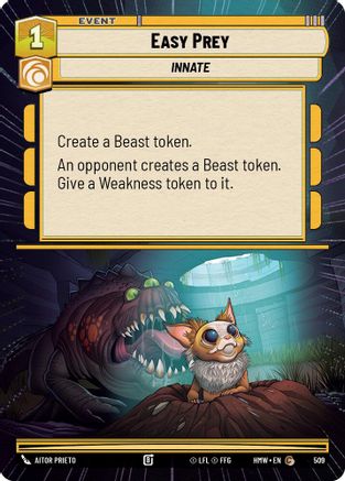 Easy Prey (Hyperspace) (509) [Homeworlds] Star Wars: Unlimited Single Disney