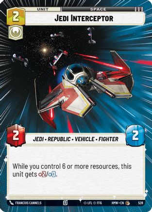 Jedi Interceptor (Hyperspace) (528) [Homeworlds] Star Wars: Unlimited Single Disney