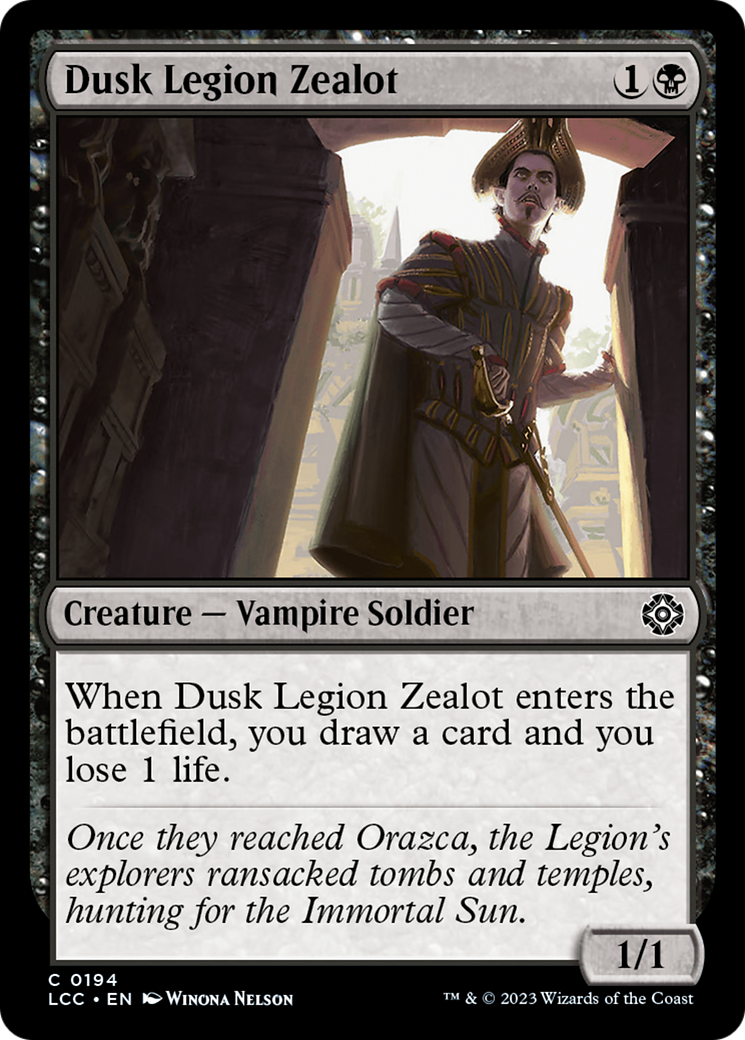 Dusk Legion Zealot (LCC-194) [The Lost Caverns of Ixalan Commander] MTG Single Wizards of the Coast