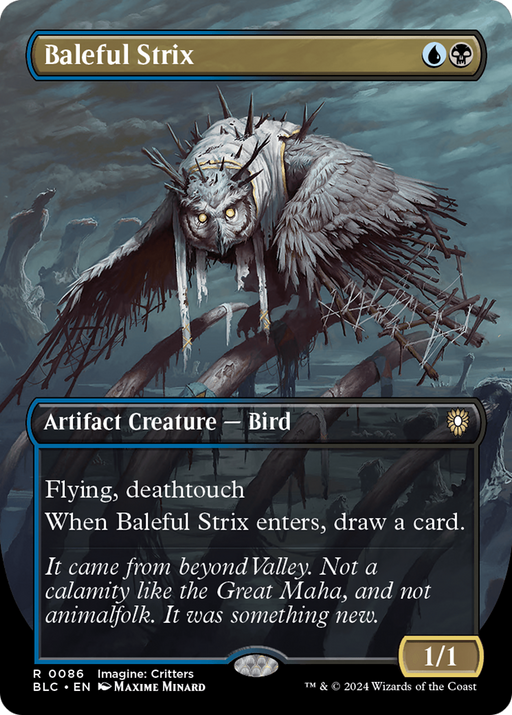 Baleful Strix (BLC-086) [Bloomburrow Commander] (Borderless) MTG Single Wizards of the Coast