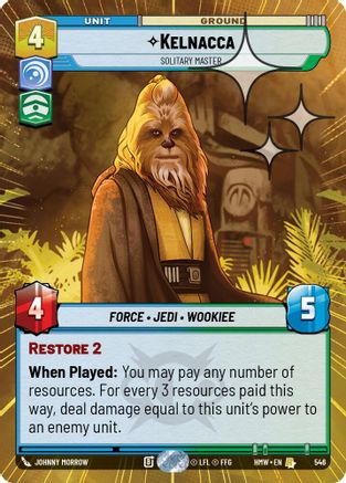 Kelnacca - Solitary Master (Hyperspace Foil) (546) [Homeworlds] Foil Star Wars: Unlimited Single Disney