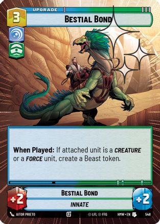 Bestial Bond (Hyperspace Foil) (548) [Homeworlds] Foil Star Wars: Unlimited Single Disney