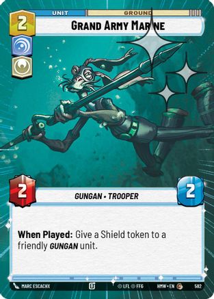 Grand Army Marine (Hyperspace Foil) (582) [Homeworlds] Foil Star Wars: Unlimited Single Disney