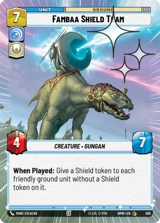 Fambaa Shield Team (Hyperspace Foil) (590) [Homeworlds] Foil Star Wars: Unlimited Single Disney