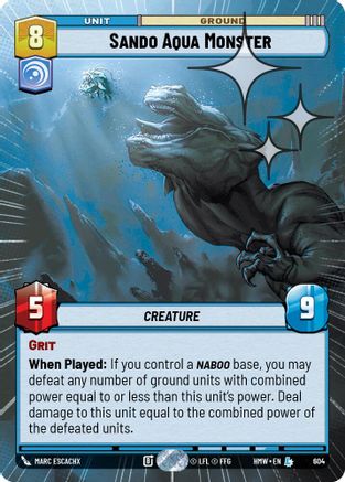 Sando Aqua Monster (Hyperspace Foil) (604) [Homeworlds] Foil Star Wars: Unlimited Single Disney