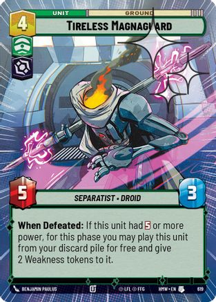Tireless Magnaguard (Hyperspace Foil) (619) [Homeworlds] Foil Star Wars: Unlimited Single Disney