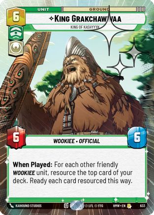 King Grakchawwaa - King of Kashyyyk (Hyperspace Foil) (633) [Homeworlds] Foil Star Wars: Unlimited Single Disney