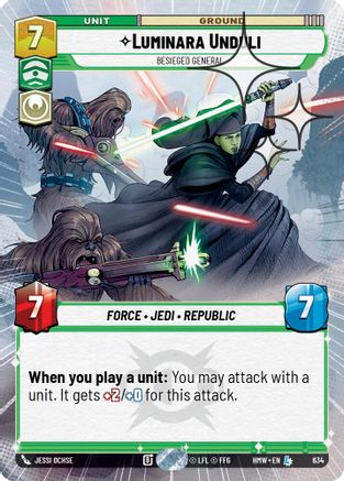 Luminara Unduli - Besieged General (Hyperspace Foil) (634) [Homeworlds] Foil Star Wars: Unlimited Single Disney