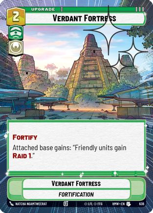 Verdant Fortress (Hyperspace Foil) (636) [Homeworlds] Foil Star Wars: Unlimited Single Disney