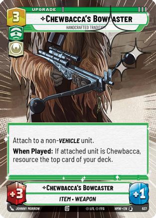 Chewbacca's Bowcaster - Handcrafted Tradition (Hyperspace Foil) (637) [Homeworlds] Foil Star Wars: Unlimited Single Disney