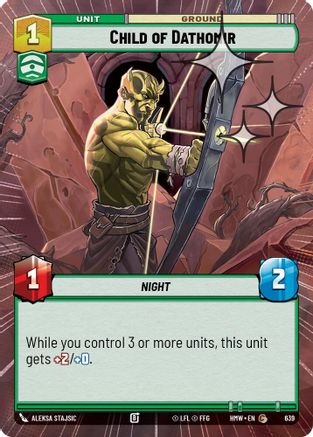 Child of Dathomir (Hyperspace Foil) (639) [Homeworlds] Foil Star Wars: Unlimited Single Disney