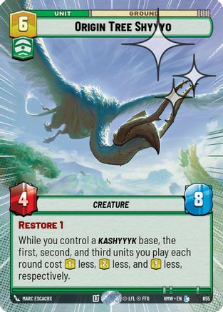 Origin Tree Shyyyo (Hyperspace Foil) (655) [Homeworlds] Foil Star Wars: Unlimited Single Disney