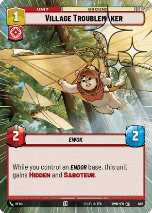 Village Troublemaker (Hyperspace Foil) (686) [Homeworlds] Foil Star Wars: Unlimited Single Disney