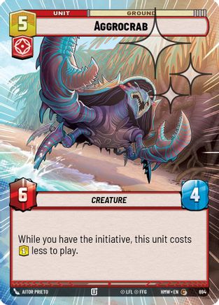 Aggrocrab (Hyperspace Foil) (694) [Homeworlds] Foil Star Wars: Unlimited Single Disney