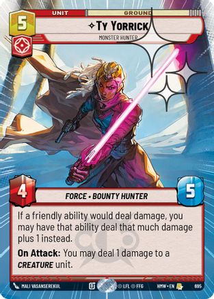 Ty Yorrick - Monster Hunter (Hyperspace Foil) (695) [Homeworlds] Foil Star Wars: Unlimited Single Disney