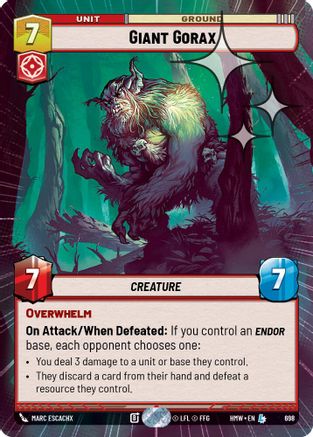 Giant Gorax (Hyperspace Foil) (698) [Homeworlds] Foil Star Wars: Unlimited Single Disney