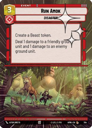 Run Amok (Hyperspace Foil) (704) [Homeworlds] Foil Star Wars: Unlimited Single Disney
