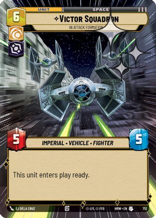 Victor Squadron - In Attack Formation (Hyperspace Foil) (713) [Homeworlds] Foil Star Wars: Unlimited Single Disney