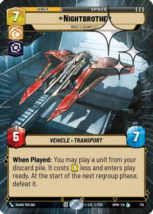Nightbrother - Maul's Gauntlet (Hyperspace Foil) (714) [Homeworlds] Foil Star Wars: Unlimited Single Disney