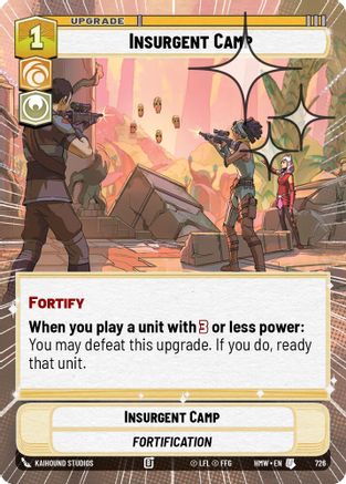 Insurgent Camp (Hyperspace Foil) (726) [Homeworlds] Foil Star Wars: Unlimited Single Disney