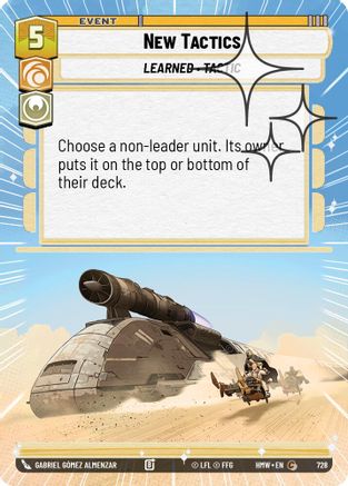 New Tactics (Hyperspace Foil) (728) [Homeworlds] Foil Star Wars: Unlimited Single Disney
