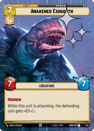 Awakened Exogorth (Hyperspace Foil) (743) [Homeworlds] Foil Star Wars: Unlimited Single Disney