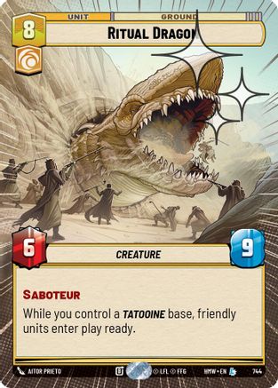 Ritual Dragon (Hyperspace Foil) (744) [Homeworlds] Foil Star Wars: Unlimited Single Disney