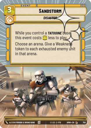 Sandstorm (Hyperspace Foil) (750) [Homeworlds] Foil Star Wars: Unlimited Single Disney