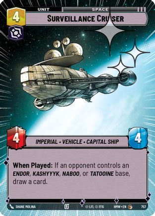 Surveillance Cruiser (Hyperspace Foil) (757) [Homeworlds] Foil Star Wars: Unlimited Single Disney