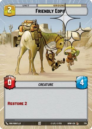 Friendly Eopie (Hyperspace Foil) (779) [Homeworlds] Foil Star Wars: Unlimited Single Disney