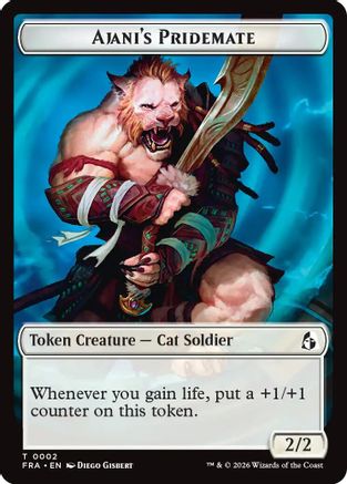 Ajani's Pridemate // Mowu Double-Sided Token (FRA-2 // 10) [Reality Fracture] MTG Single Wizards of the Coast