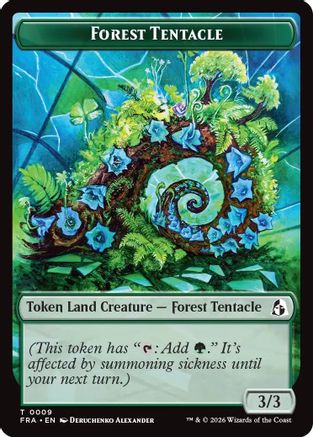 Forest Tentacle // Beast Double-Sided Token (FRA-9 // 8) [Reality Fracture] MTG Single Wizards of the Coast