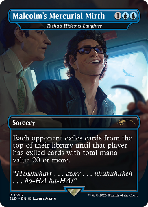 Malcolm's Mercurial Mirth - Tasha's Hideous Laughter (SLD-1395) [Secret Lair Drop] (Borderless) MTG Single Wizards of the Coast
