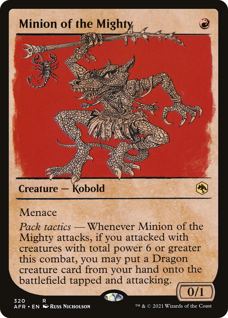 Minion of the Mighty (AFR-320) [Adventures in the Forgotten Realms] (Showcase) MTG Single Wizards of the Coast