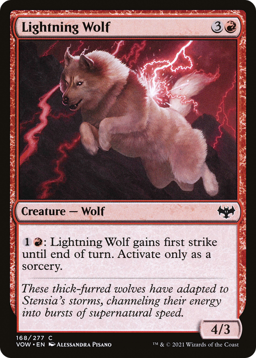 Lightning Wolf (VOW-168) [Innistrad: Crimson Vow] MTG Single Wizards of the Coast