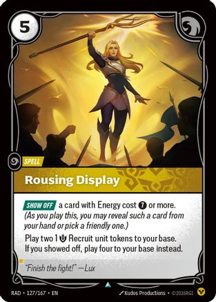 Rousing Display (127/167) [Radiance] Foil Riftbound Singles Riot Games