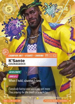 K'Sante, Courageous (Showcase) (178/167) [Radiance] Foil Riftbound Singles Riot Games