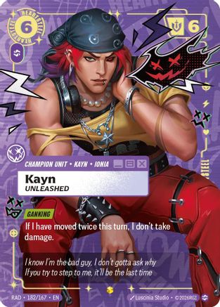 Kayn, Unleashed (Showcase) (182/167) [Radiance] Foil Riftbound Singles Riot Games