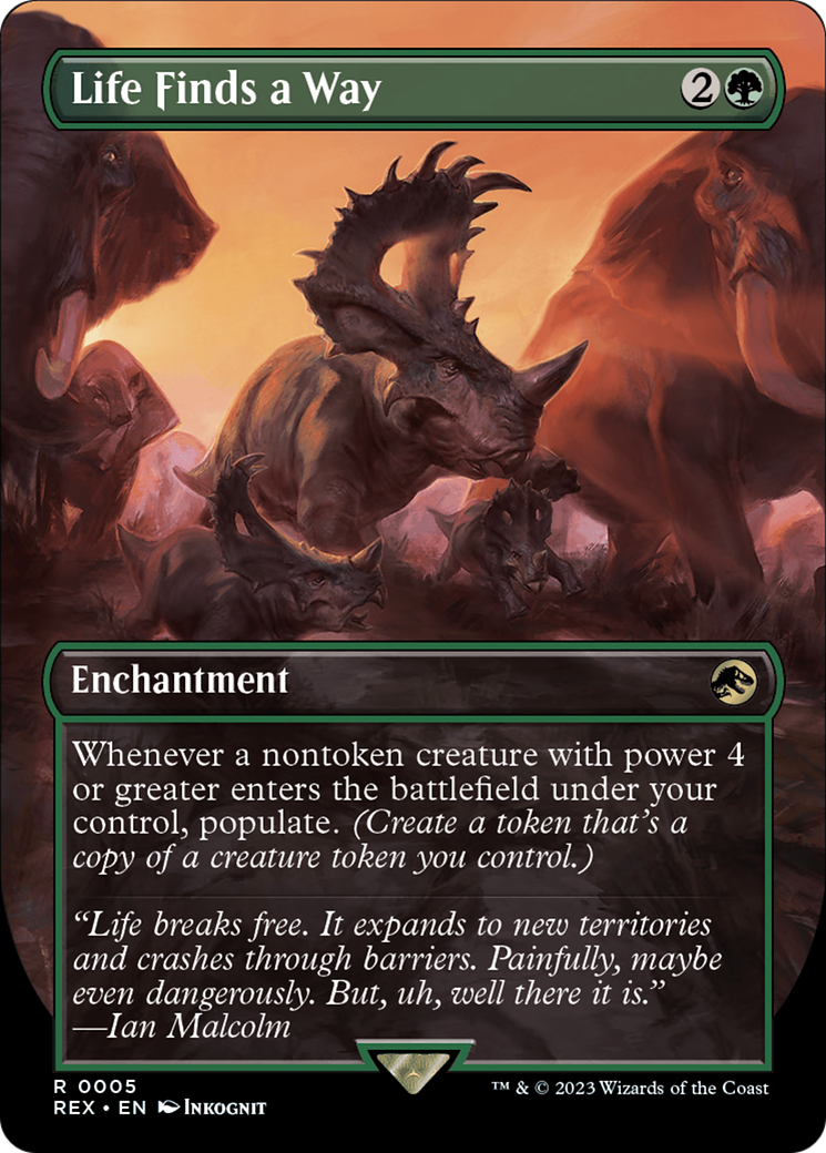 Life Finds a Way (Borderless) [Jurassic World Collection] MTG Single Magic: The Gathering