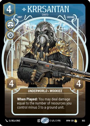 Krrsantan - Santo (Prestige) (802) [Homeworlds] Star Wars: Unlimited Single Disney