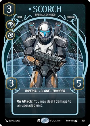 Scorch - Imperial Commando (Prestige) (804) [Homeworlds] Star Wars: Unlimited Single Disney