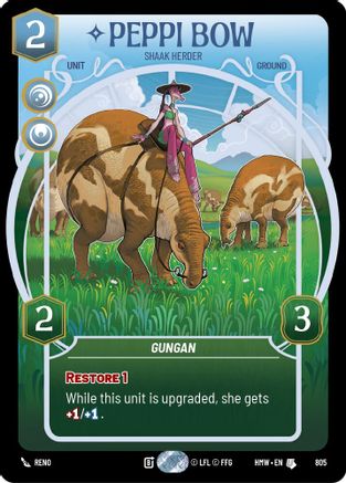 Peppi Bow - Shaak Herder (Prestige) (805) [Homeworlds] Star Wars: Unlimited Single Disney