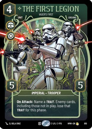 The First Legion - Vader's Fist (Prestige) (810) [Homeworlds] Star Wars: Unlimited Single Disney