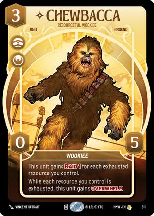 Chewbacca - Resourceful Wookiee (Prestige) (811) [Homeworlds] Star Wars: Unlimited Single Disney