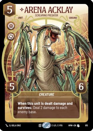 Arena Acklay - Screaming Predator (Prestige) (815) [Homeworlds] Star Wars: Unlimited Single Disney