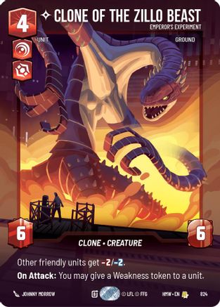 Clone of the Zillo Beast - Emperor's Experiment (Prestige) (824) [Homeworlds] Star Wars: Unlimited Single Disney