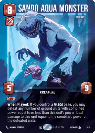 Sando Aqua Monster (Prestige) (826) [Homeworlds] Star Wars: Unlimited Single Disney