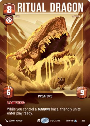 Ritual Dragon (Prestige) (833) [Homeworlds] Star Wars: Unlimited Single Disney