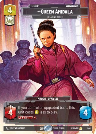 Queen Amidala - Retaking Theed (Prestige) (848) [Homeworlds] Star Wars: Unlimited Single Disney